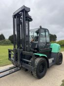 MITSUBISHI 12 TONNE DIESEL FORKLIFT WITH FORK POSITION AND SIDE SHIFT