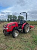 MAHINDRA FOUR-WHEEL-DRIVE TRACTOR WITH FINISHING MOWER