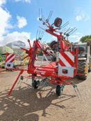 2016 KVERNELAND 8576 HEAVY DUTY 6 ROTOR TEDDER,