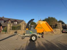2007 SAELEN CASTOR 13ER 3.5” PETROL SINGLE AXLE WOOD CHIPPER