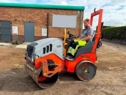HAMM HD10C VV DOUBLE DRUM ROLLER*C/W ROLL BAR*