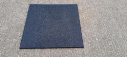 8X NEW 1000 X1000 X15MM RUBBER CRUMB GYM MATS BLACK + GREY SPECKLE