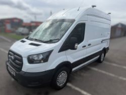 2020 70 FORD TRANSIT 350 WORKSHOP VAN - EX BT - 97K MILES - INTERNAL RACKING - CRANE