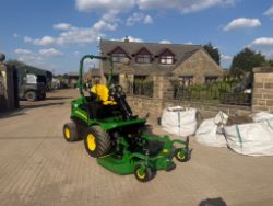2019 JOHN DEERE 1580 TERRAINCUT 4WD OUTFRONT RIDE ON MOWER WITH 62” ROTARY DECK