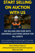 Sell Smarter with Universal Auctions Group? No Fees, No Fuss! Ready to turn your stock into cash?