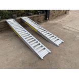NEW/UNUSED SET OF 8FT ALUMINIUM 6 TON LOADING RAMPS