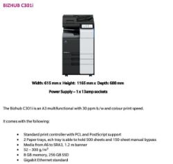 BRAND NEW KONICA MINOLTA BIZHUB C301i PRINTER - RRP £4500 *NO VAT*