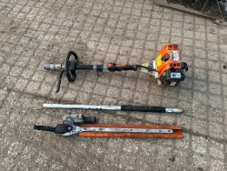 STIHL HANDHELD PETROL HEDGE TRIMMER WITH EXTENSION BAR