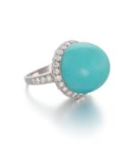 Türkis-Diamant-Ring