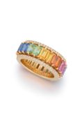 Fancy Saphir-Diamant-Ring