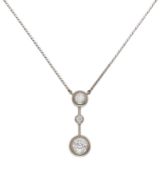 Diamant-Collier im Stil des Art Déco