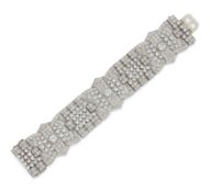 Diamant-Teppicharmband im Art Déco Stil