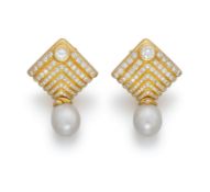 Opulente Perl-Diamant-Ohrclips
