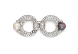 CARL ERNST Perl-Diamant-Brosche