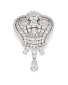 Elegante Diamant-Brosche