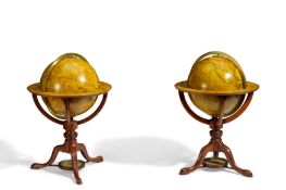 Ein Erdglobus und ein Himmelsglobus