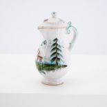 Kleine Milchkanne mit Jagdmotiv