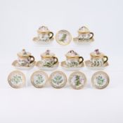 Kleines Dessert-Set für sechs Personen 'Flora Danica'