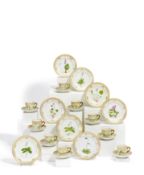 Umfangreiches Kaffee-Set 'Flora Danica'