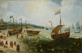 Cornelis Verbeek: Fischmarkt am Strand von Petten