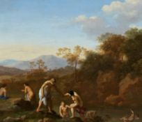 Cornelis van Poelenburgh: Italienische Landschaft mit badenden Nymphen