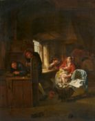 Egbert van Heemskerk: Interieur mit Bauern
