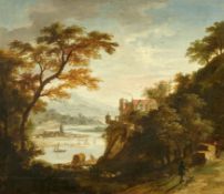 Joris van der Hagen: Blick in ein weites Flusstal mit Städtchen und Burgen