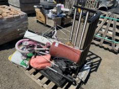 Pallet of Misc Items, Including Bag of Soil,