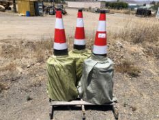 (60) Unused Florescent Safety Traffic Cones.