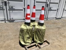 (60) Unused Florescent Safety Traffic Cones.