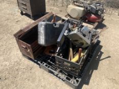 Pallet of Misc Items, Including Tool Box,