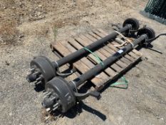 Pallet of (2) Trailer Axles w/8-Lug Wheel Hubs,