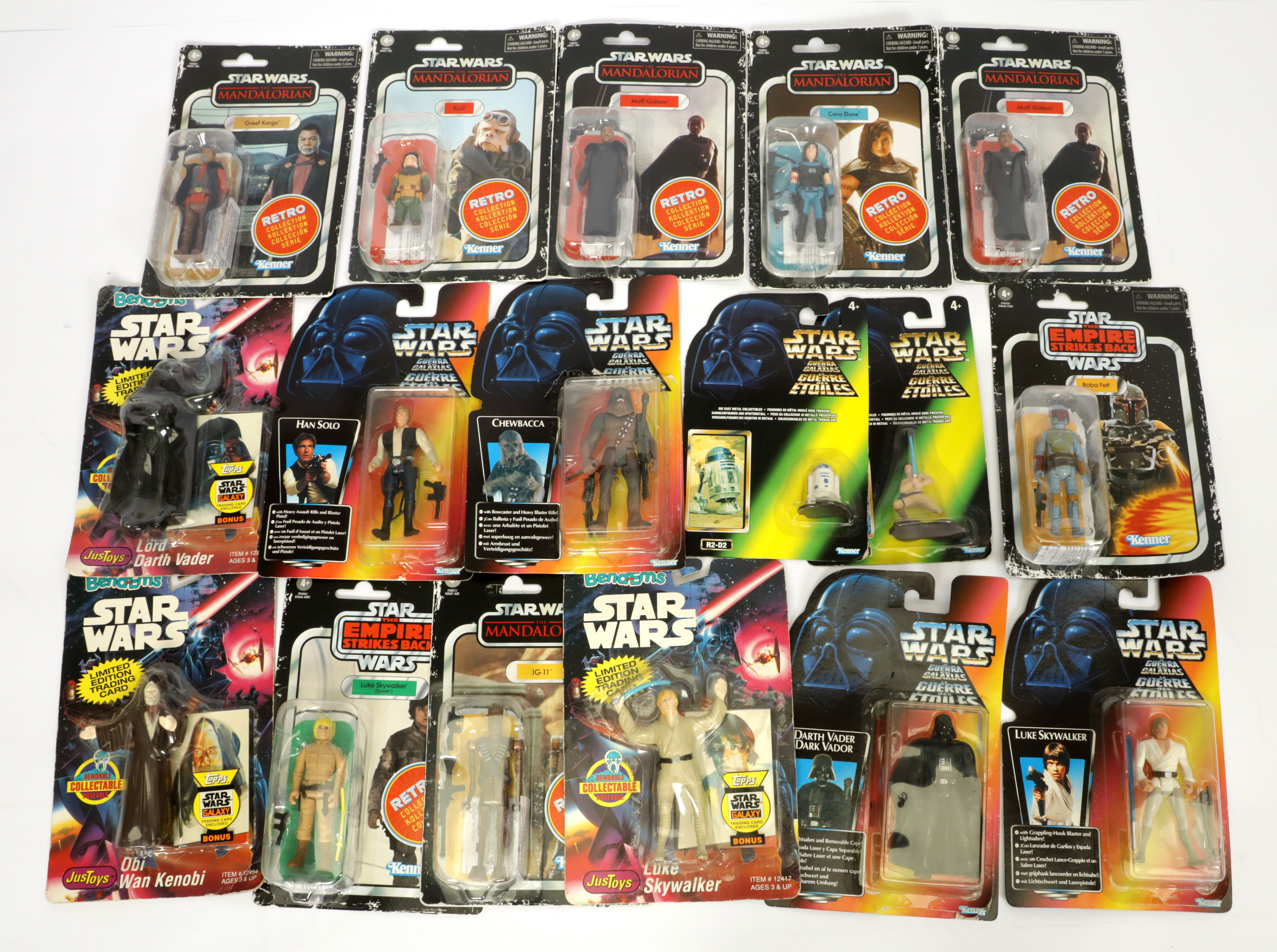Hasbro and similar Star Wars carded action figure lot comprising The ...