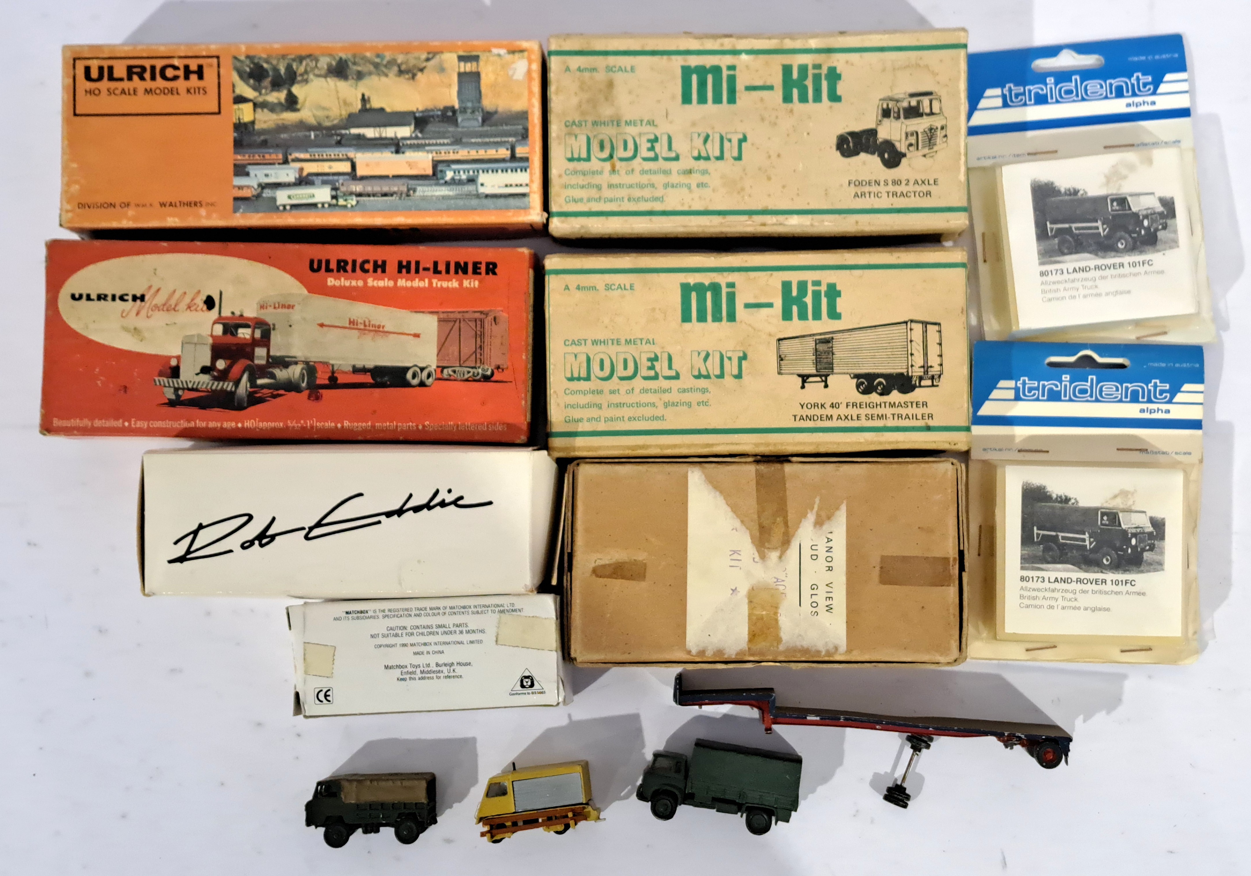 Kit Ulrich Mi-Kit, Ulrich, Trident, Rob Eddie and other similar. A group of boxed ...