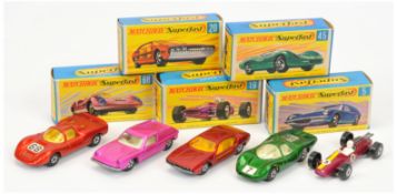 Matchbox Superfas tEarly 1970s Group (1) 5a Lotus Europa -  candy pink body with low arches & nar...
