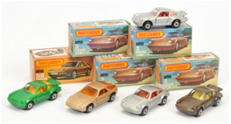 Matchbox Superfast Porsche group (1) 3c Porsche 911/930 Turbo - metallic emerald green body, clea...