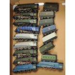 Hornby OO gauge a group of unboxed A4 Pacific locomotives including "Mallard", "Si…