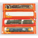 A group of Hornby OO gauge locomotives and an empty box. Included items: Hornby – …