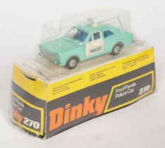 Dinky Toys 270 Ford Escort MKI "Police" Panda Car - Turquoise with white doors and roof box