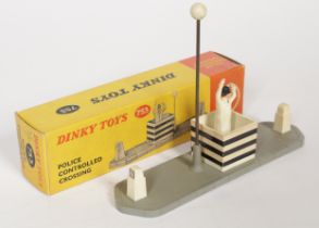 Dinky Toys 753 "Police" Controlled Crossing - Grey and white with black stripes,  beacon and "Pol...