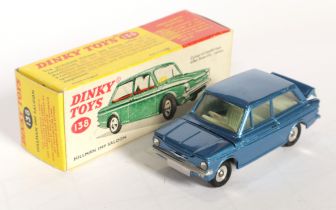 Dinky Toys 138 Hillman IMP Saloon - Metallic blue body with silver trim with harder to find pale ...