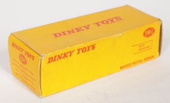 Dinky Toys 191 Dodge royal Sedan Empty Plain yellow and red carded box