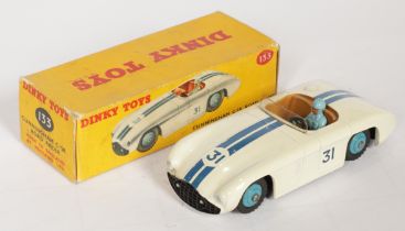 Dinky Toys 133 Cunningham C5R Racing Car - Off white body with blue racing No.31 stripes, brown i...