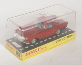 Dinky Toys 116 Volvo P1800S - Metallic red body with chrome trim, blue interior, cast wire wheels 