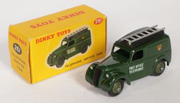 Dinky Toys 261 Morris "Post Office Telephones" Service Van - Green with black roof and silver lad...