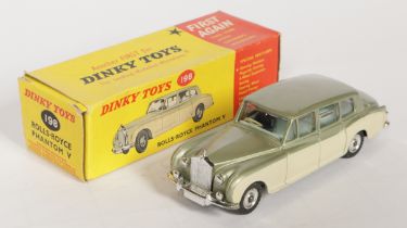 Dinky Toys 198 Rolls Royce Phantom V - Two-Tone Metallic light green and cream, chrome trim