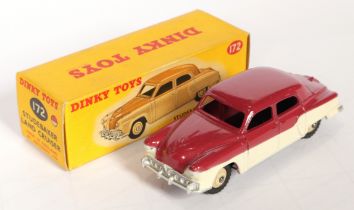 Dinky Toys 172 Studebaker land Cruiser - Two-Tone Cerise and cream with silver trim and light bei...