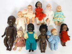 OK Kader, BND British National Dolls, etc., a collection of eleven hard plastic an…