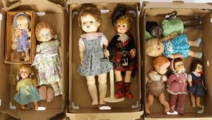Pedigree, Rosebud and others, a collection of ten vintage dolls. The lot comprises…