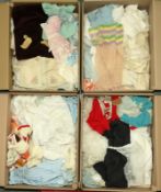 Collection of vintage children's clothing, whitework, doll's bedding; doll's cloth…